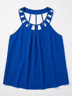 Express Royal Blue Strappy Halter Camisole-medium-EUC